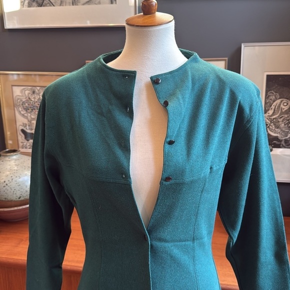 mappin Tops - Mappin greed buttoned top mercersied cotton shoulder pads